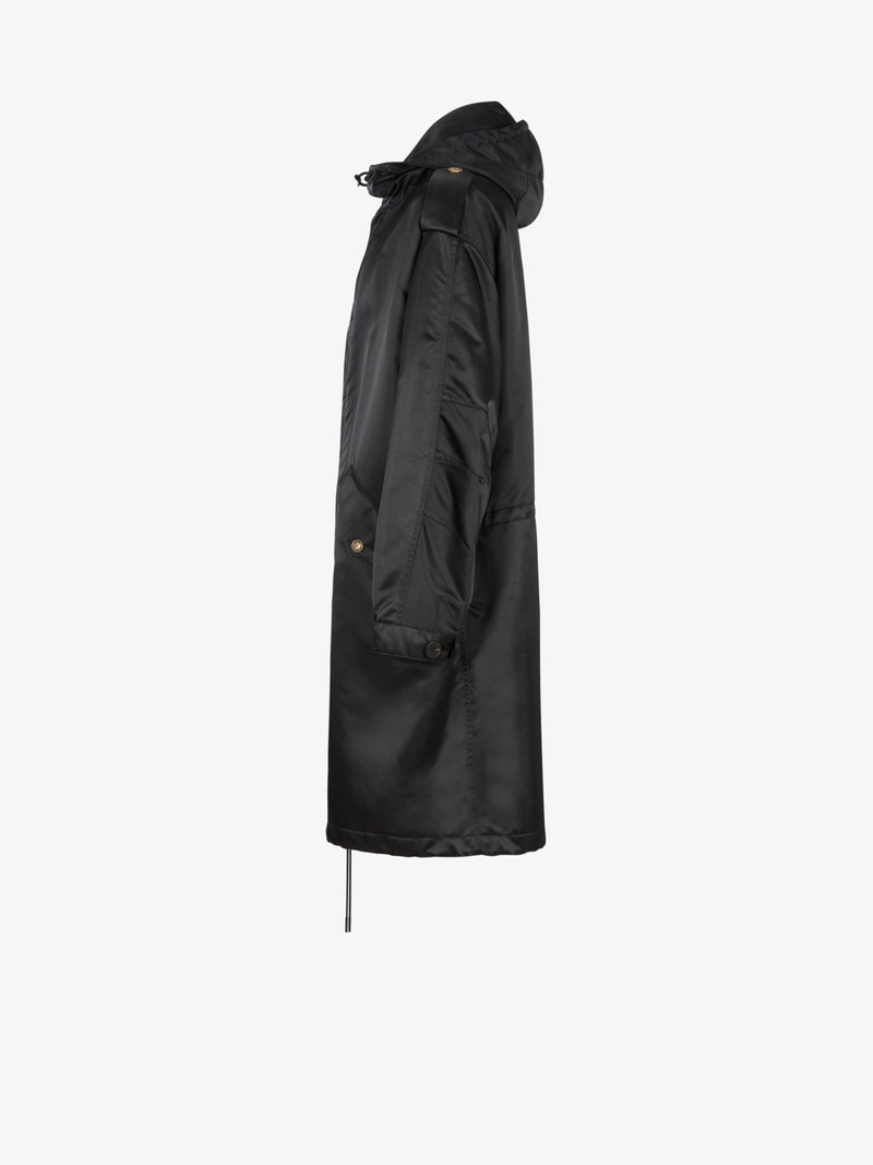 Parka in brillant nylon with 4G buttons 3