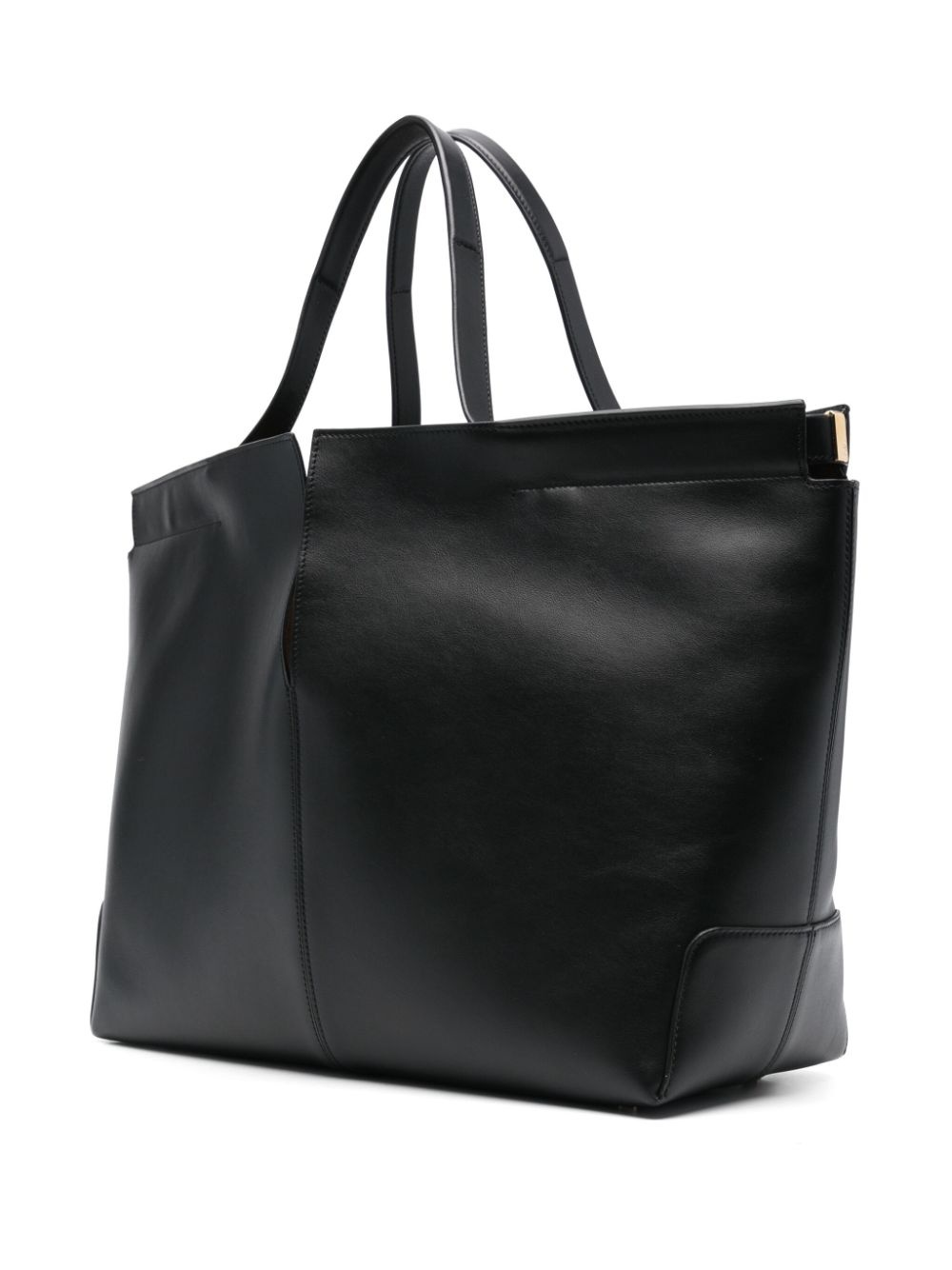 medium leather tote bag - 3