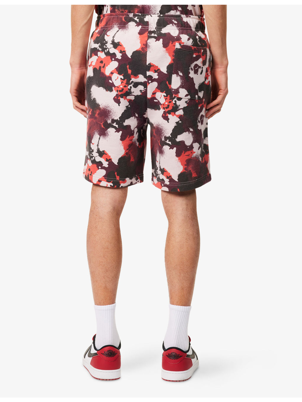 Shark-Graphic Camo Cotton-Jersey Sweat Shorts - 4