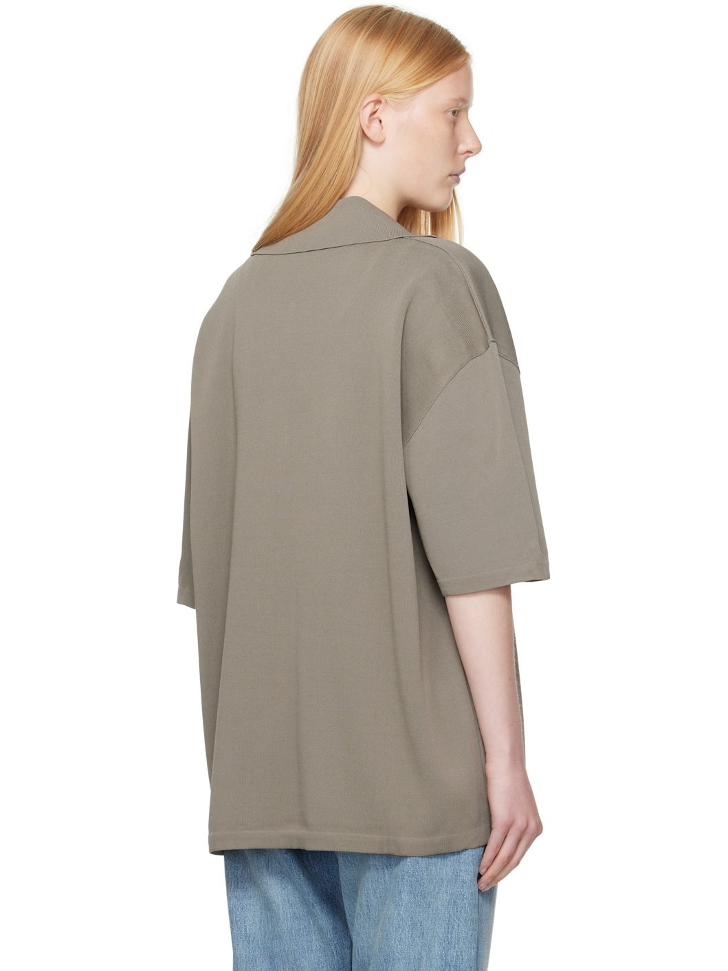 Taupe Short Sleeve Polo - 3