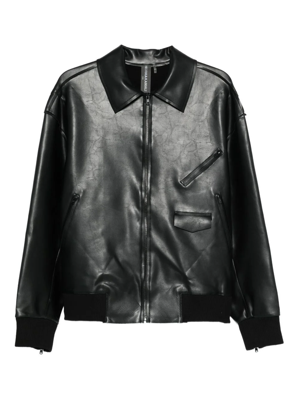 Norma faux-leather shirt jacket - 1