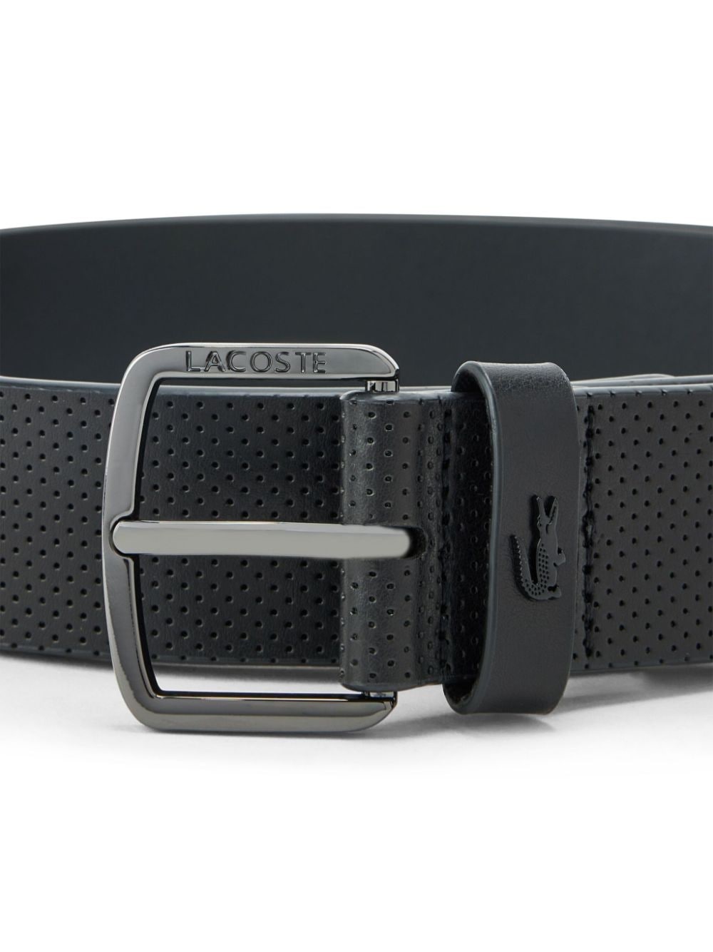 logo-engraved leather belt - 2