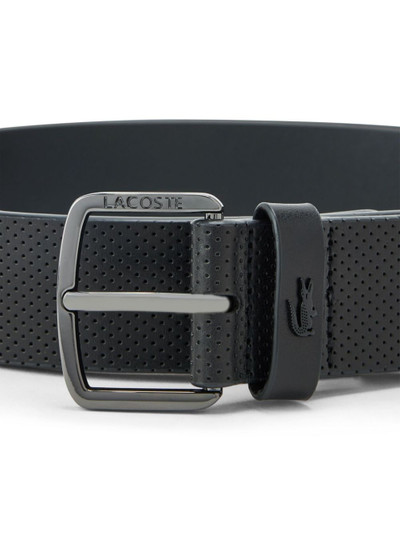 LACOSTE logo-engraved leather belt outlook