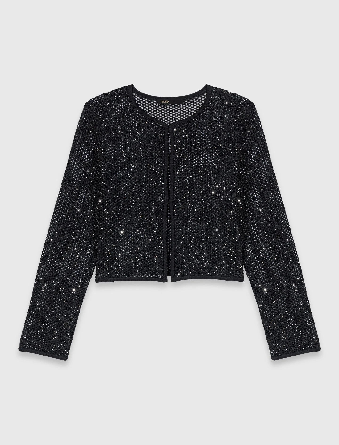 Rhinestone knit cardigan - 1