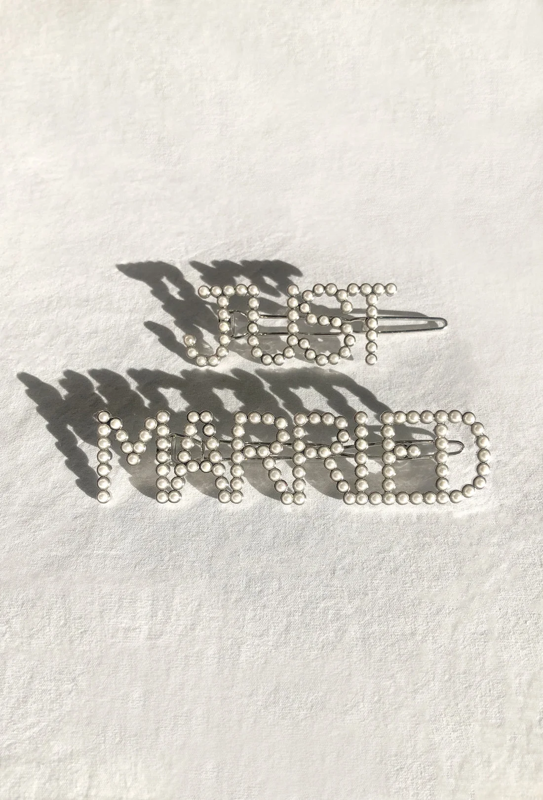 'Just Married' Hair Clips - 1