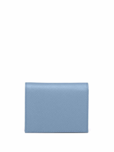 Prada logo-lettering compact wallet outlook