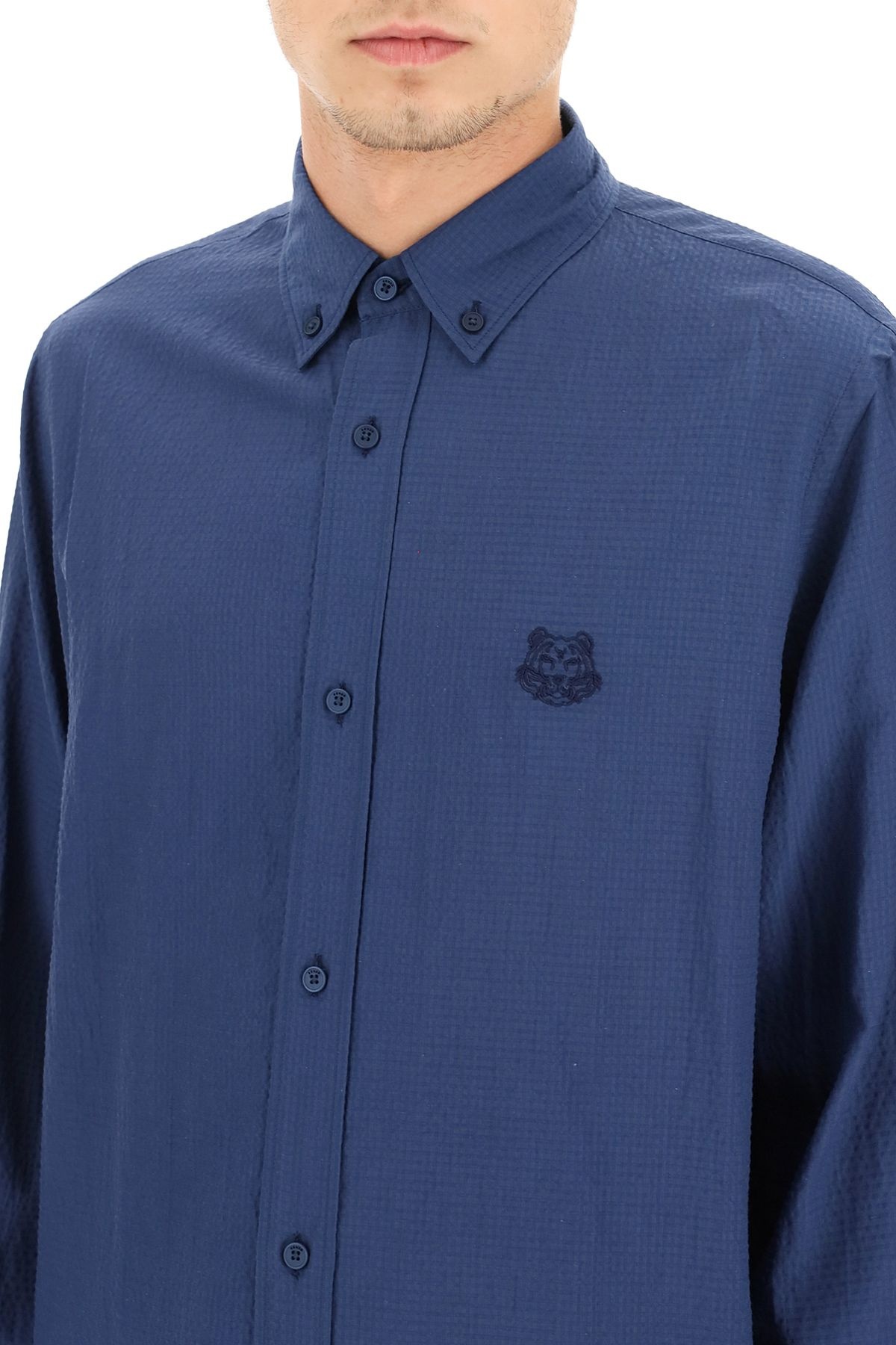 CASUAL SHIRT WITH TIGER EMBROIDERY - 5