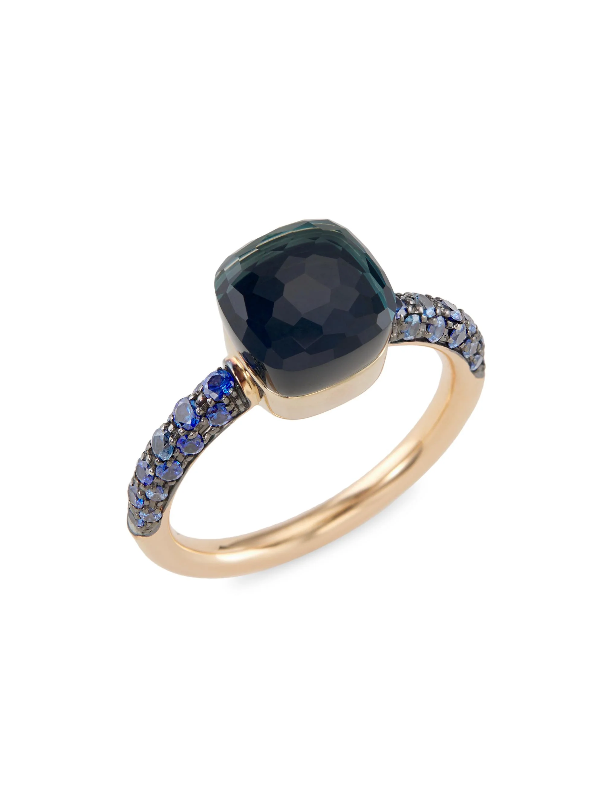 Women's Nudo Classic Petit Two-Tone 18K Gold & Multi-Stone Ring - Blue - 1