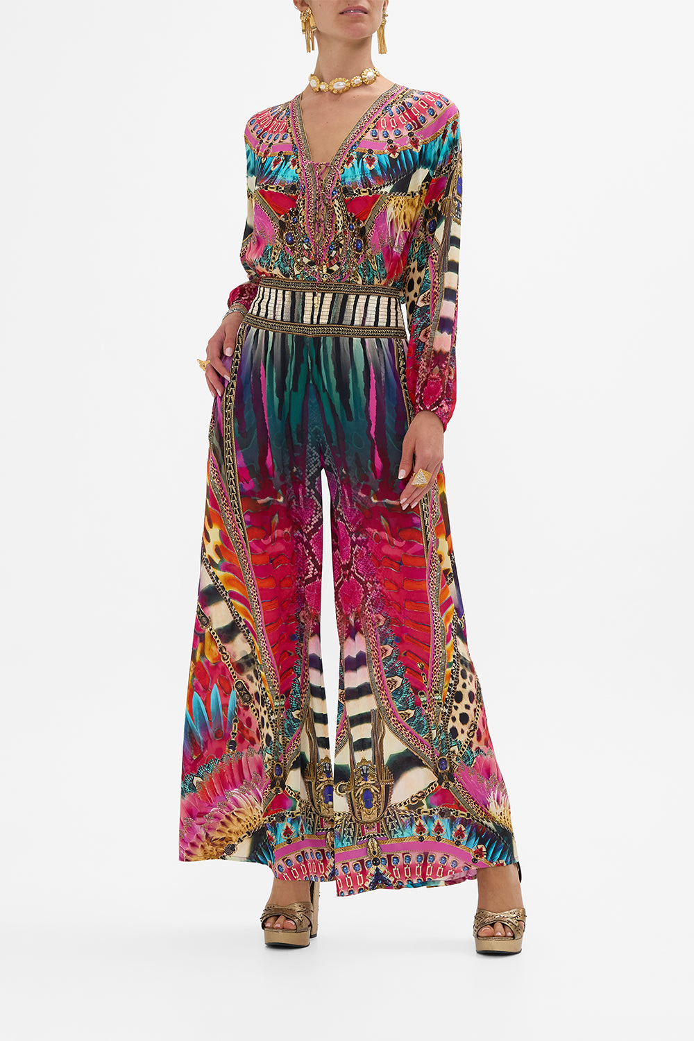 SHIRRED WAIST PANT - 2