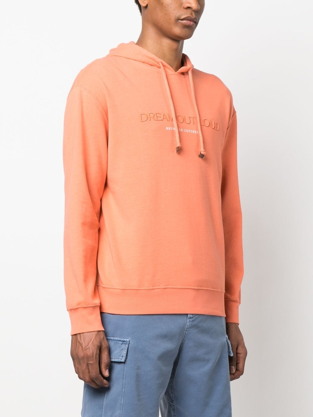 embroidered-slogan hoodie - 3