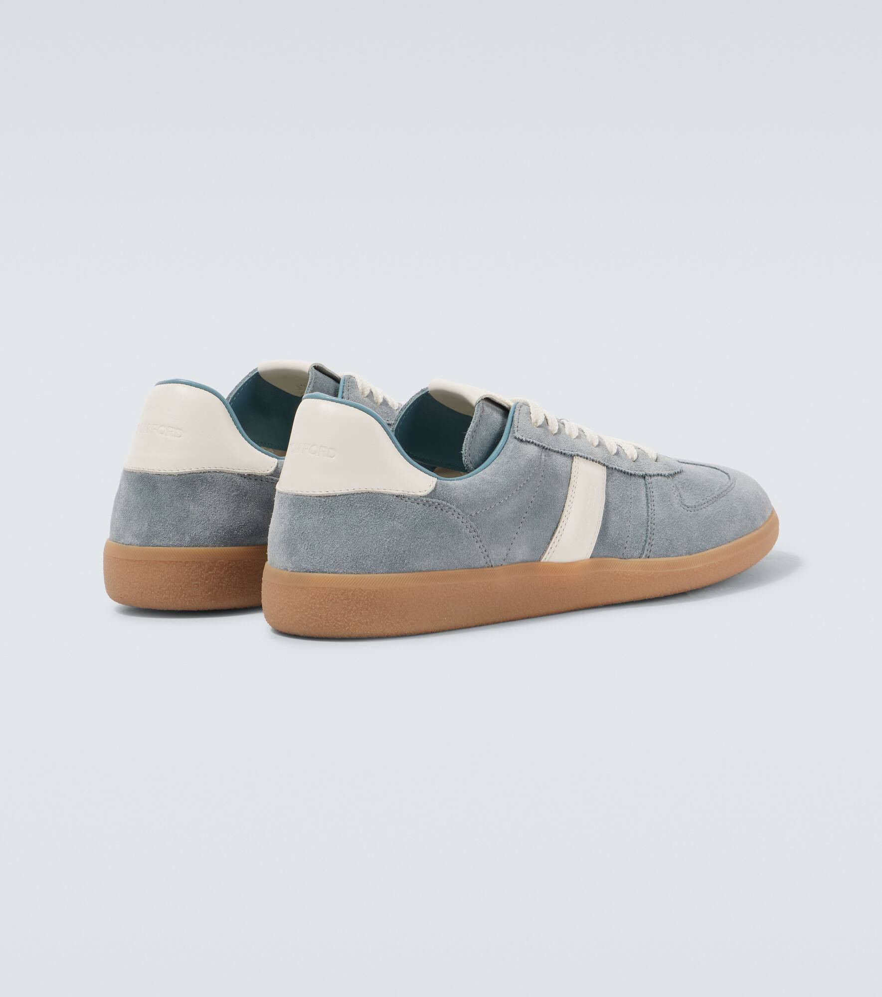 Archer leather-trimmed suede sneakers - 6