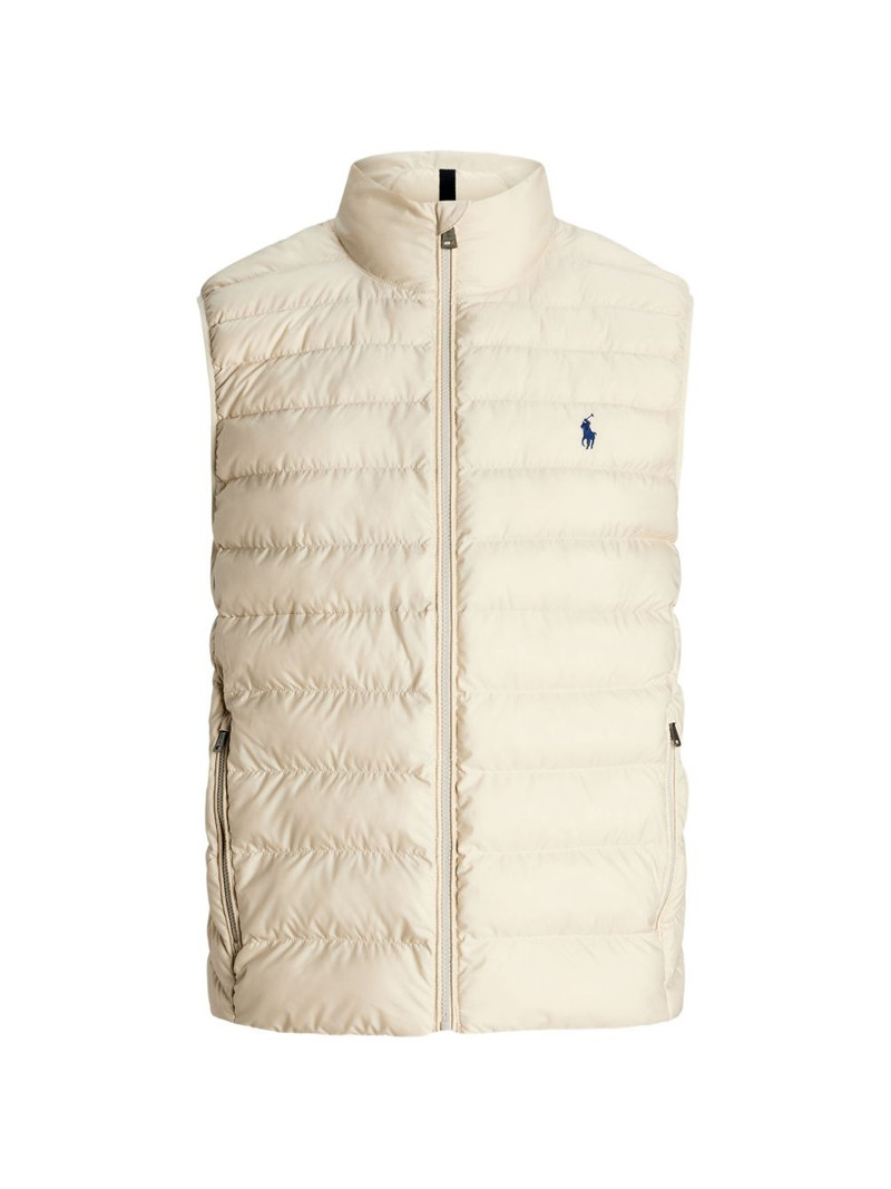 zipped logo waistcoat 1
