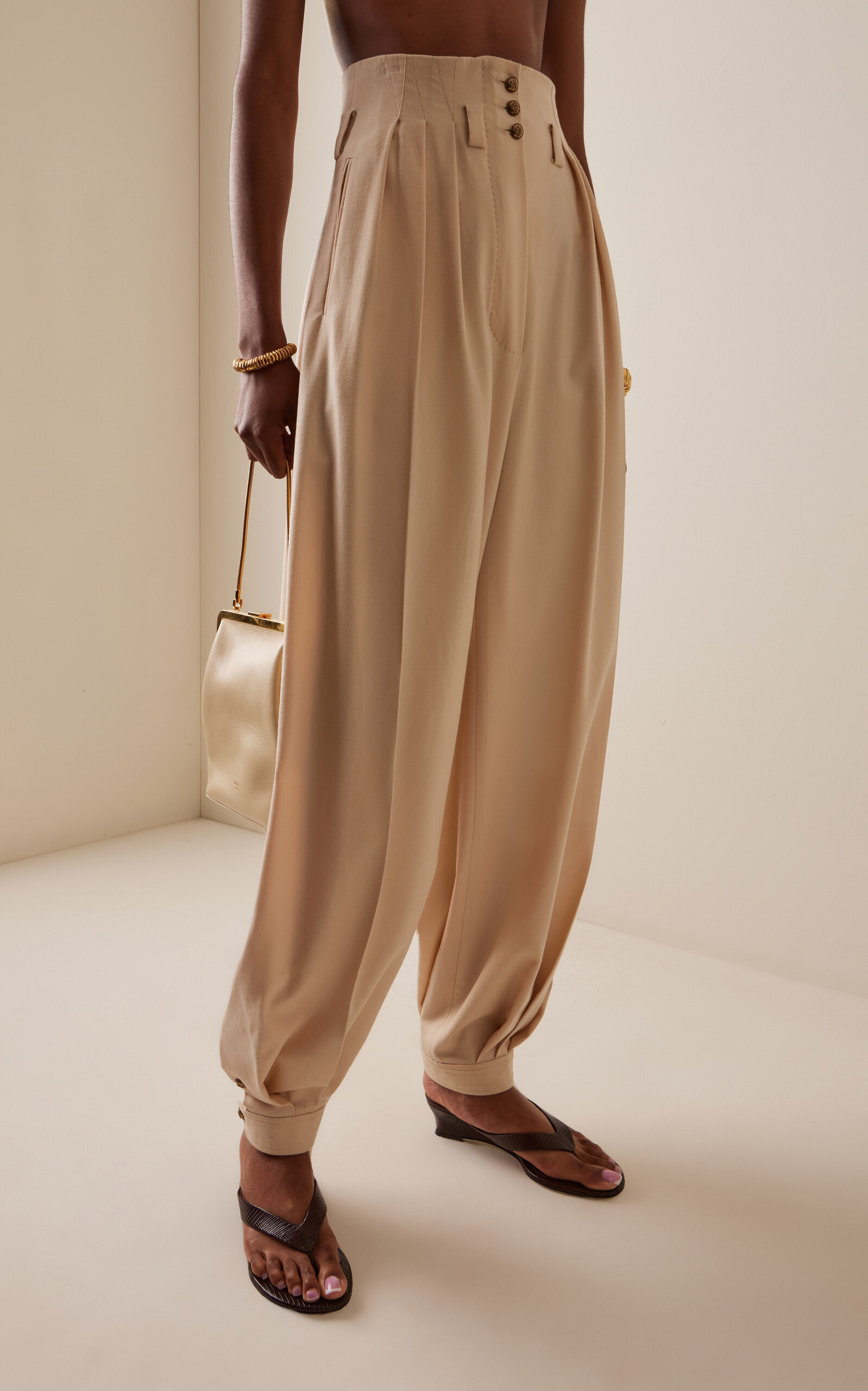 Hypnotic Wool Harem Pant ivory - 3
