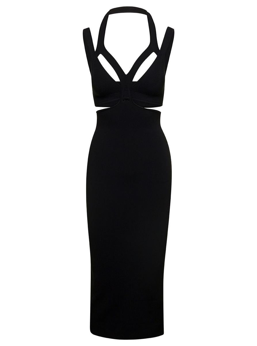 Dion Lee 'INTERLINK' MIDI BLACK DRESS WITH CUT-OUT DETAIL IN VISCOSE BLEND WOMAN - 1