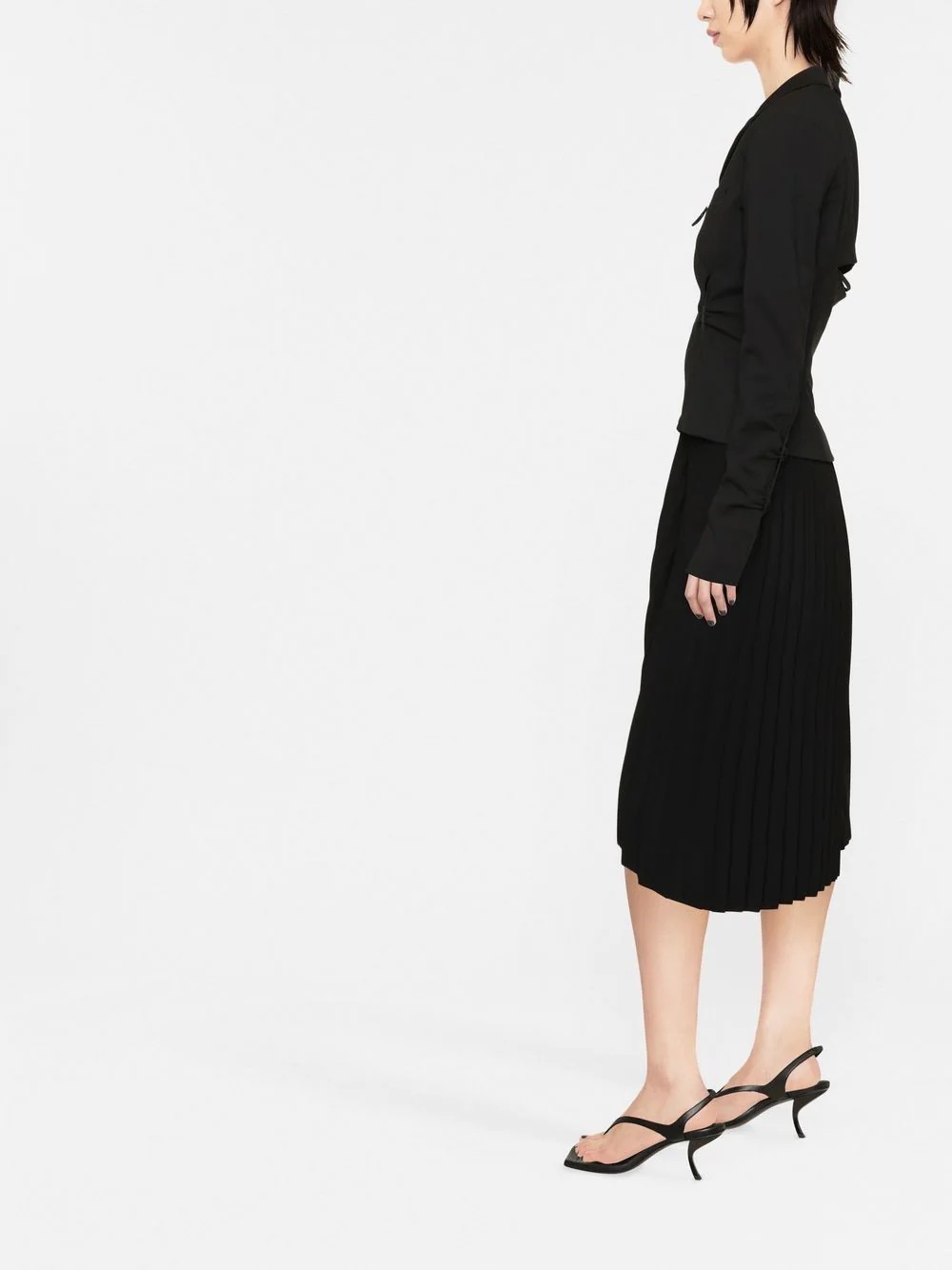 Neru cut-out zip-up fitted jacket - 4