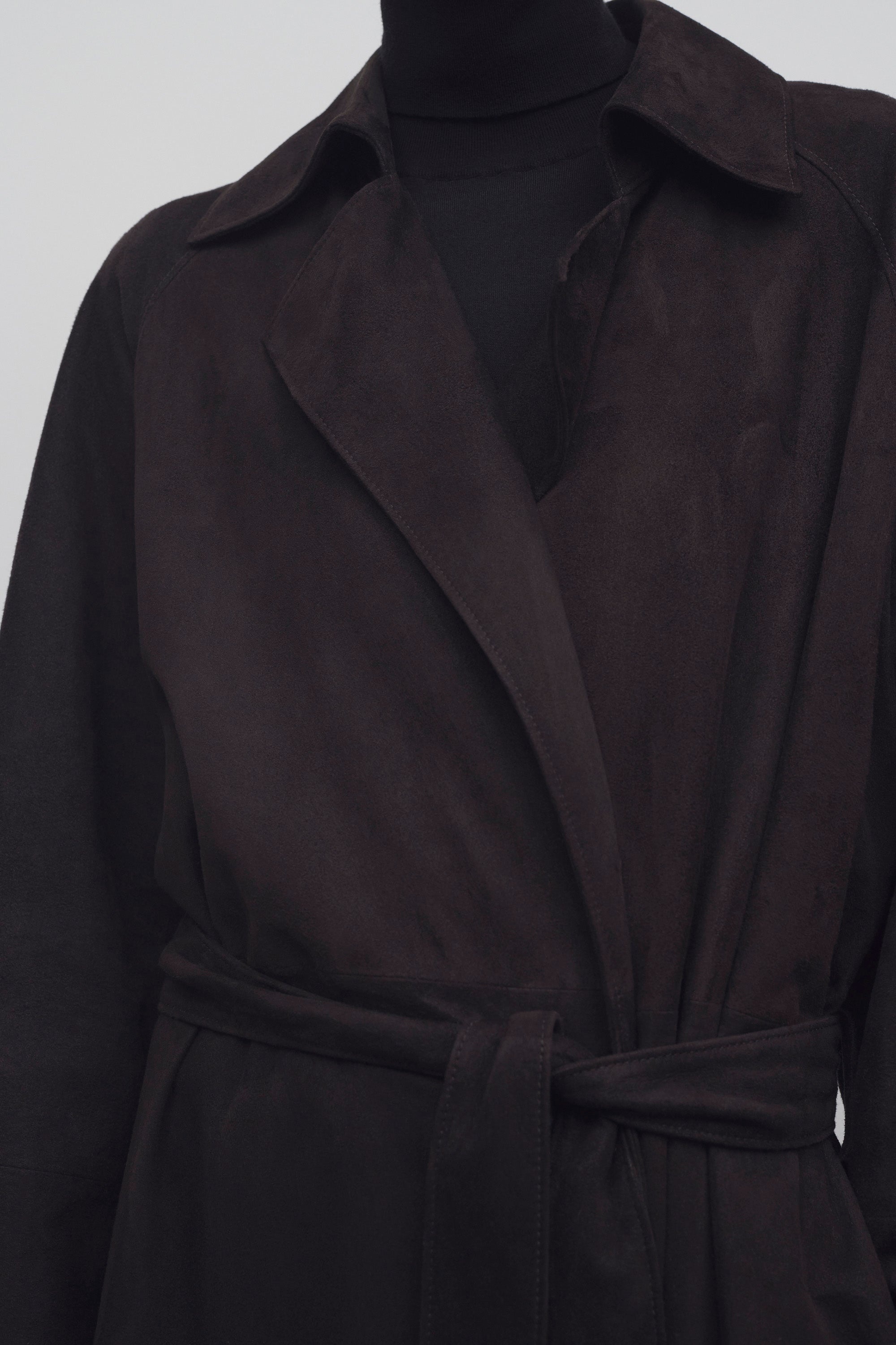 Poseidone Coat in Suede - 6