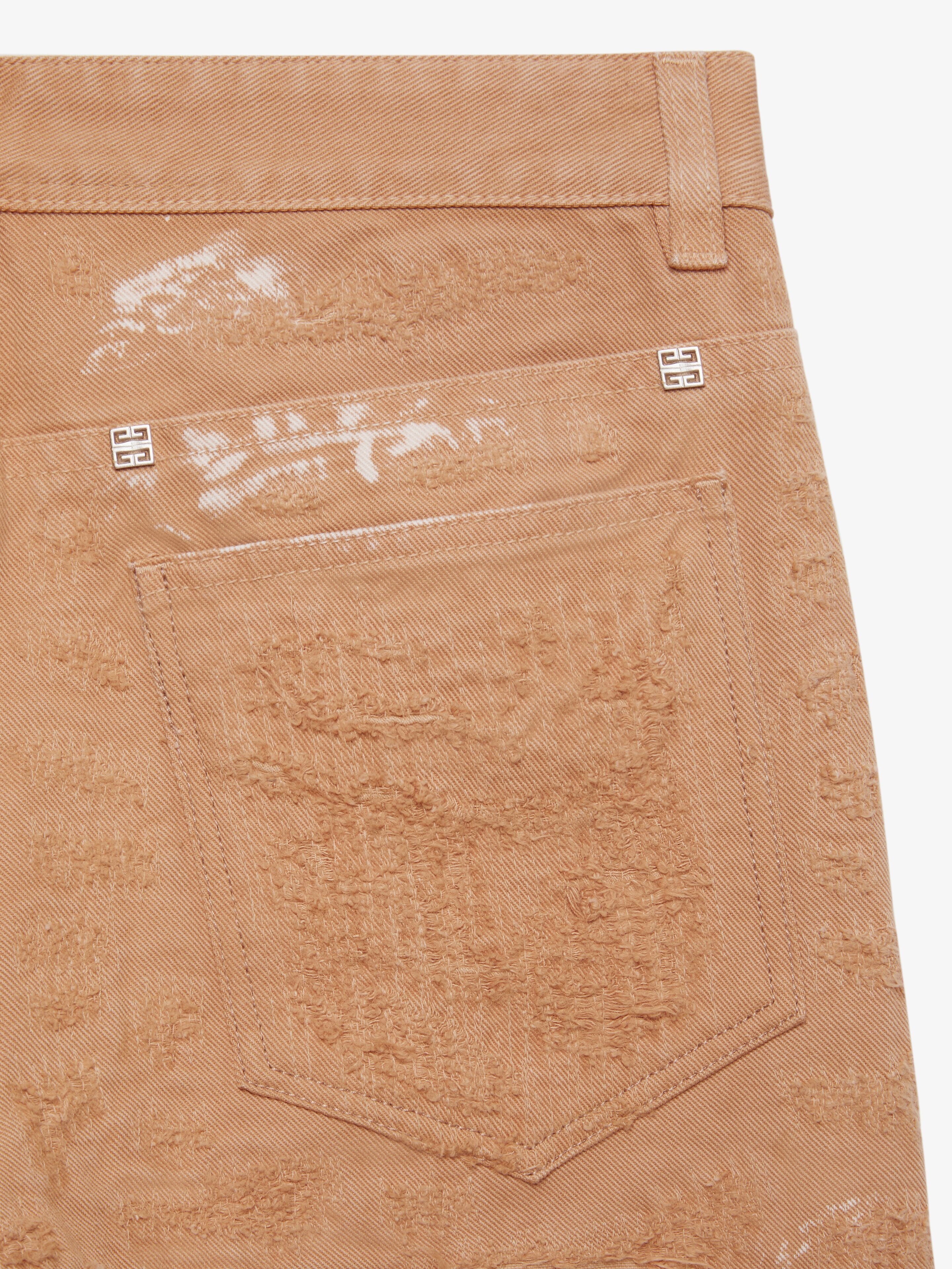 SLIM-FIT JEANS IN DESTROYED DENIM - 6