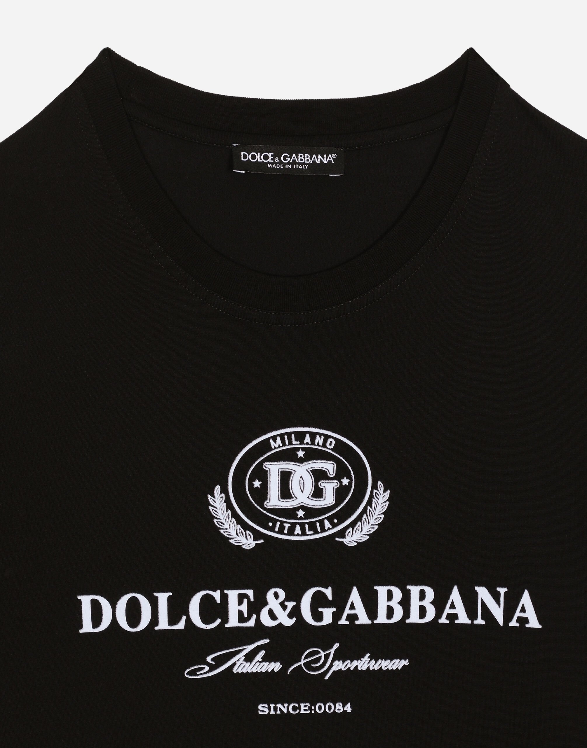 Cotton T-shirt with Dolce&Gabbana logo print - 3