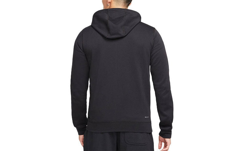Jordan Air Jordan Casual Full-length zipper Knit Hooded Jacket Black DA9855-010 outlook