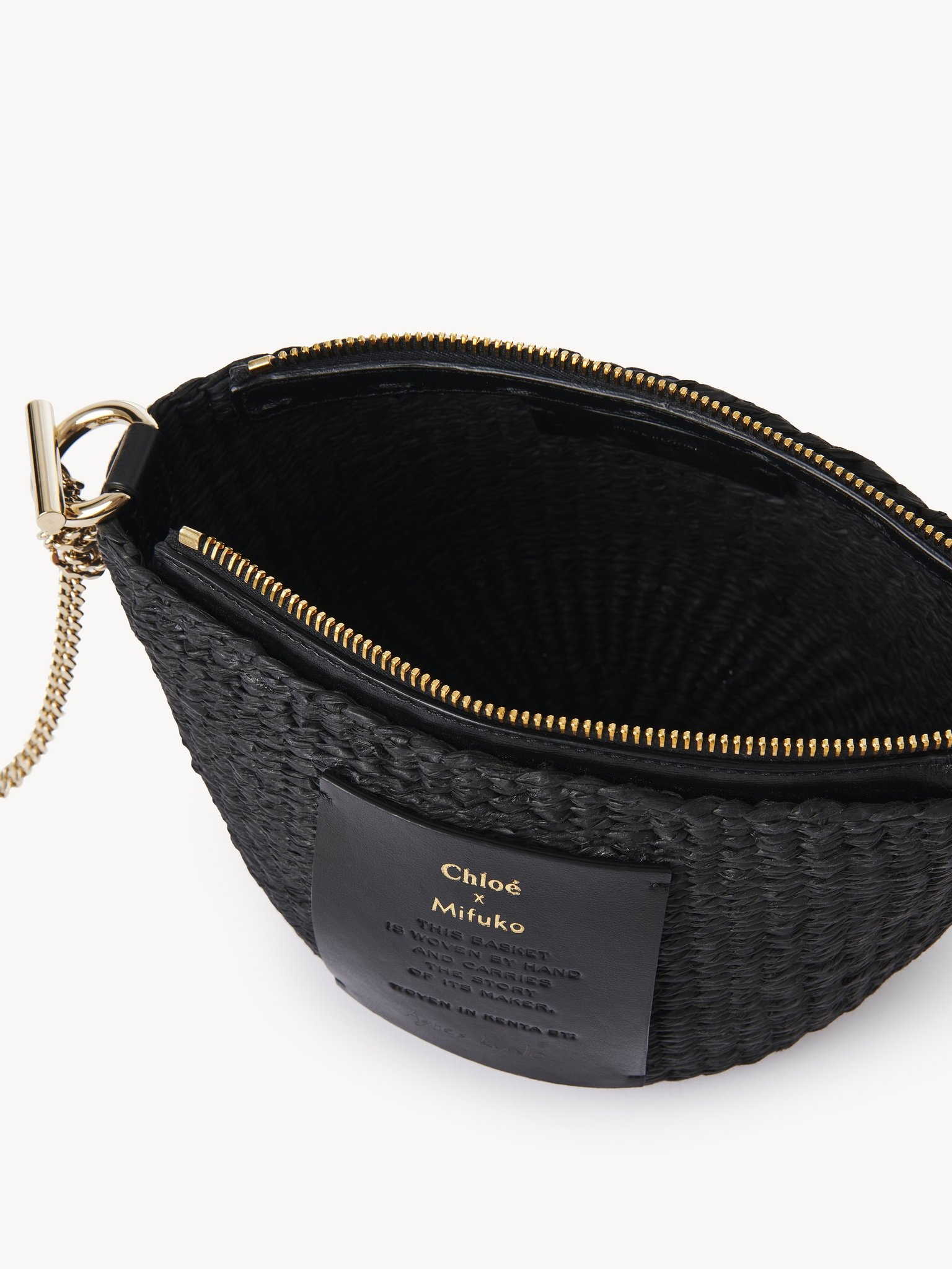 CHLOÉ ZIPPERED MINI BASKET WITH CHAIN - 5