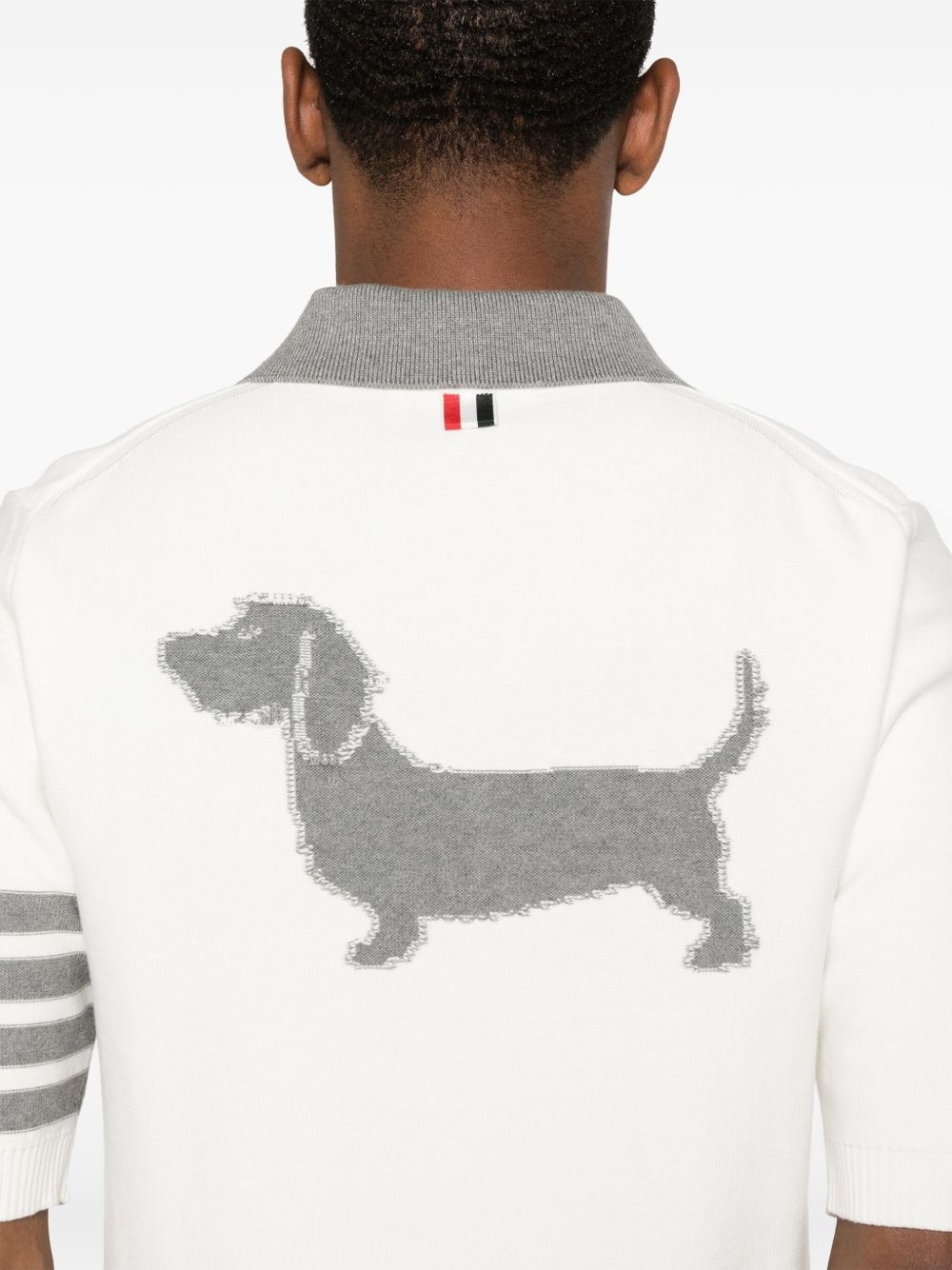 Hector intarsia-knit polo jumper - 5