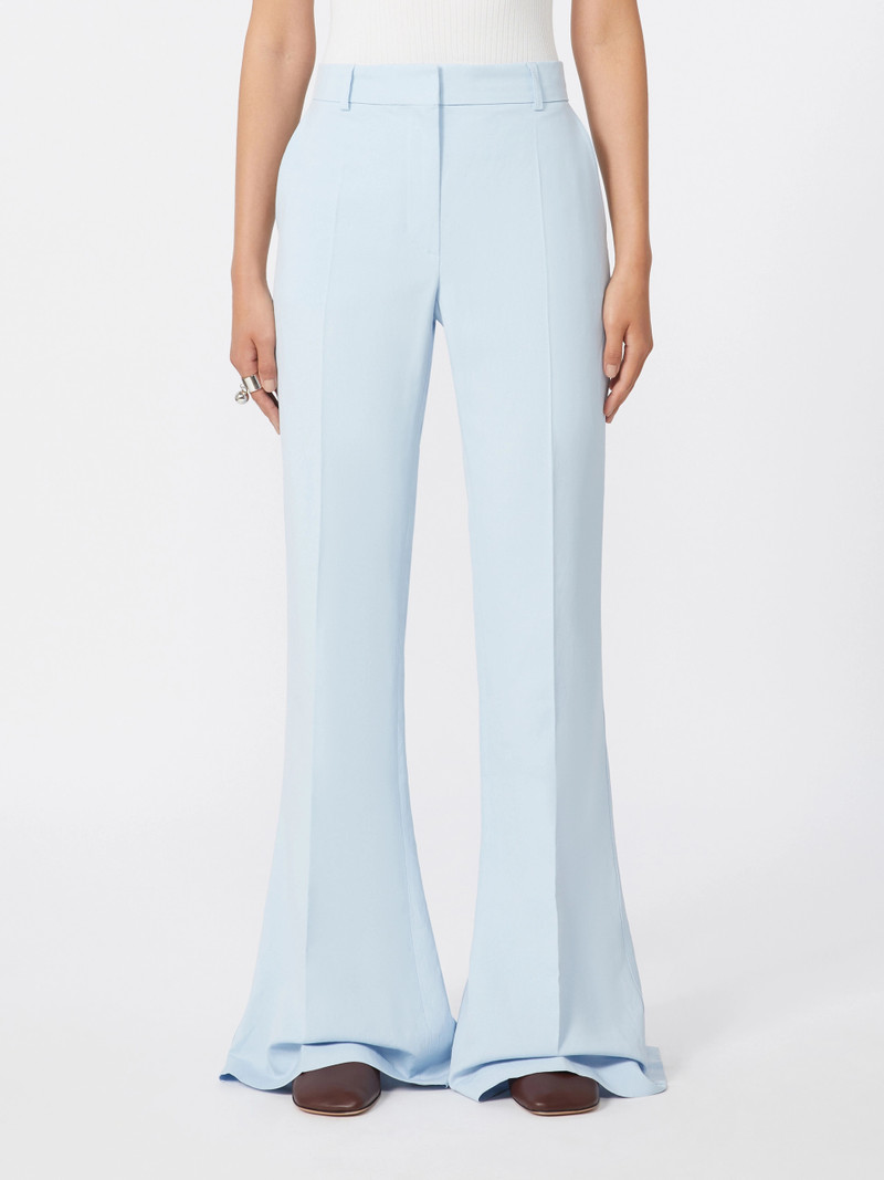 FRAGOLA Slim-fit flared trousers in viscose - LIGHT BLUE 3