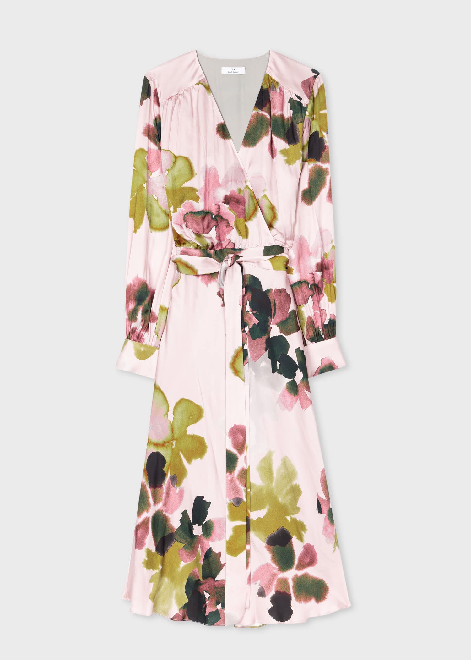 'Floral Watercolour' Print Dress. - 1