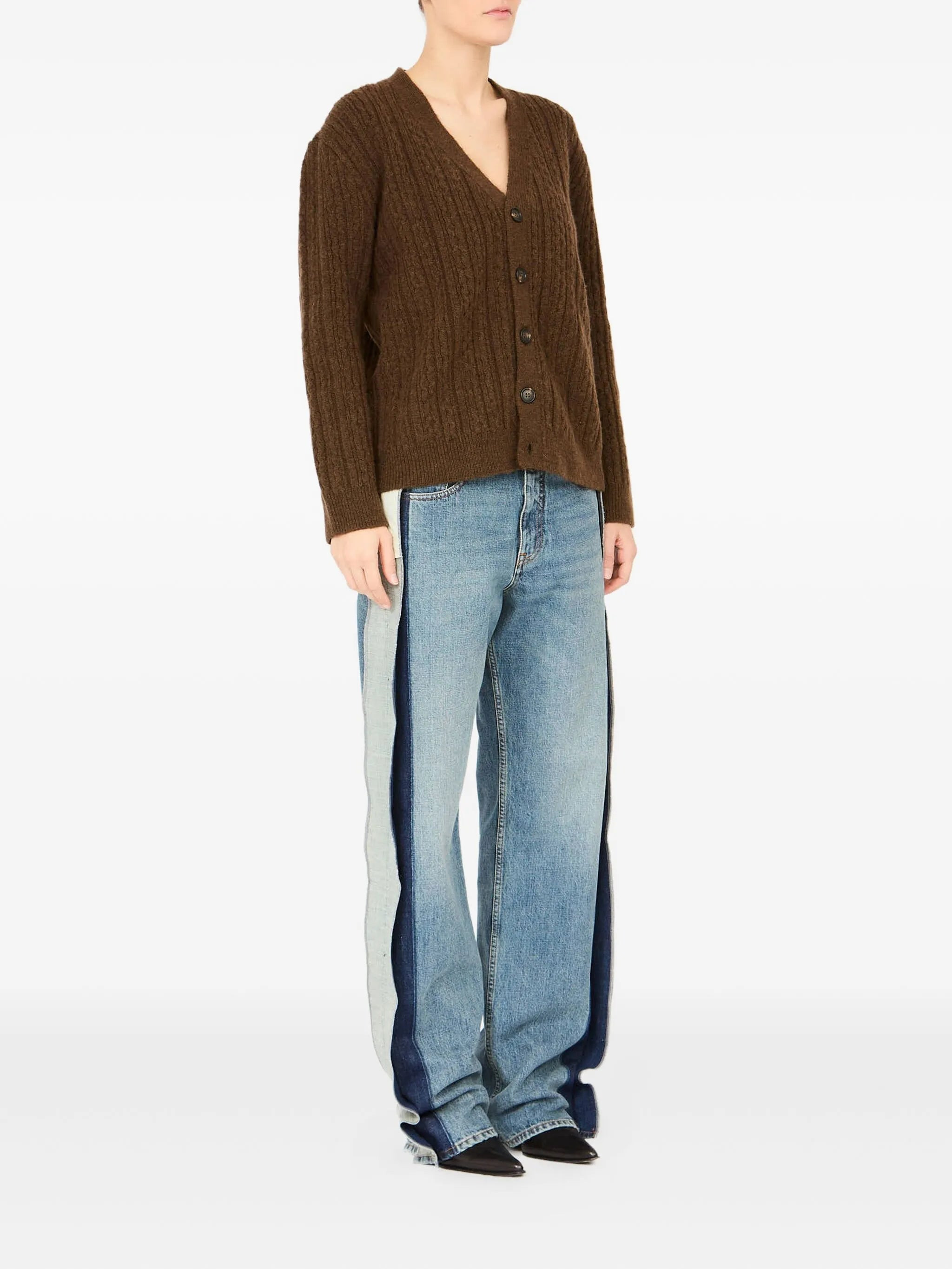 Mm6 Maison Margiela Ribbed V-neck Cardigan - 3