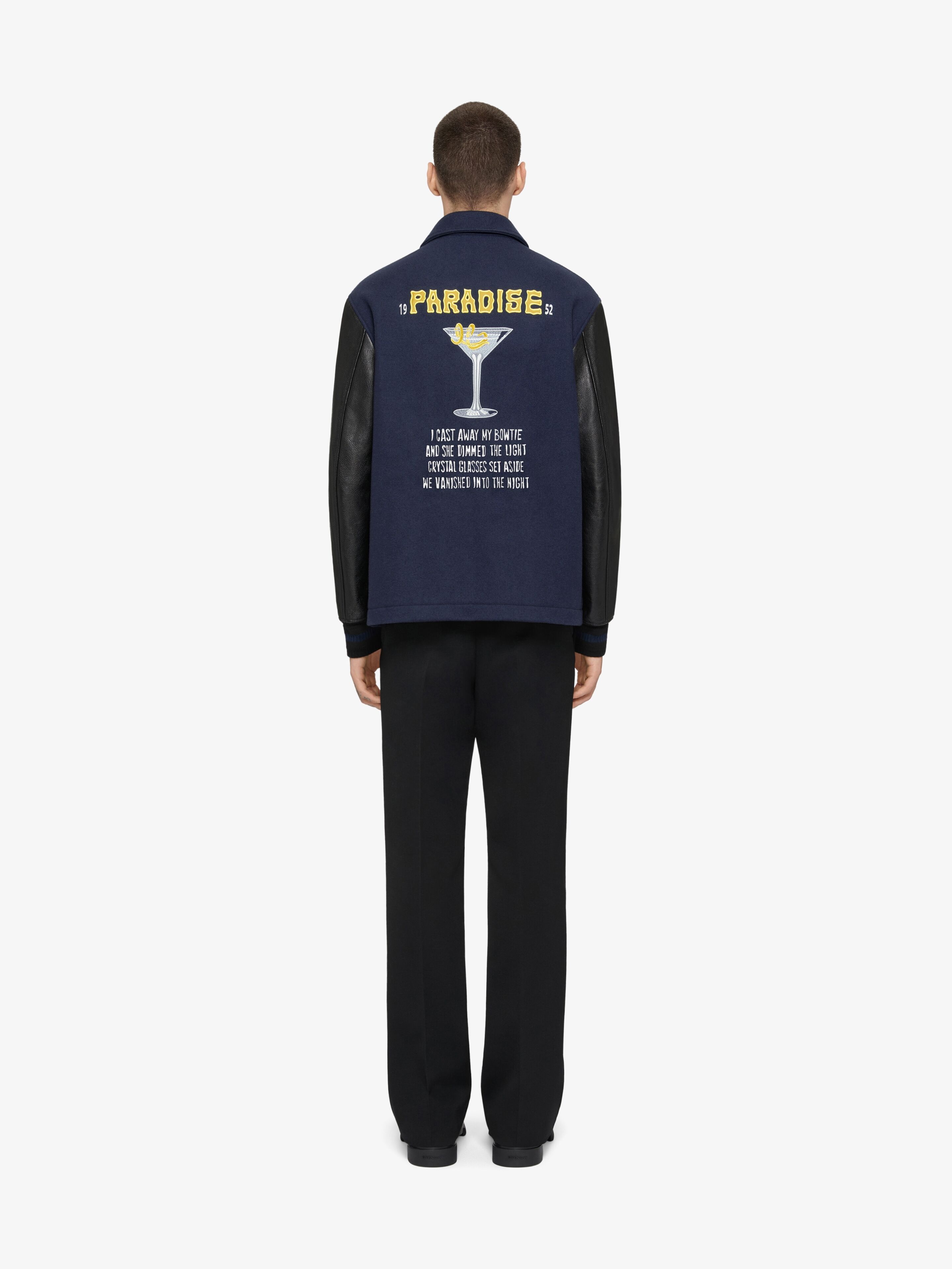 VARSITY JACKET IN WOOL AND LEATHER WITH PATCHES - 3