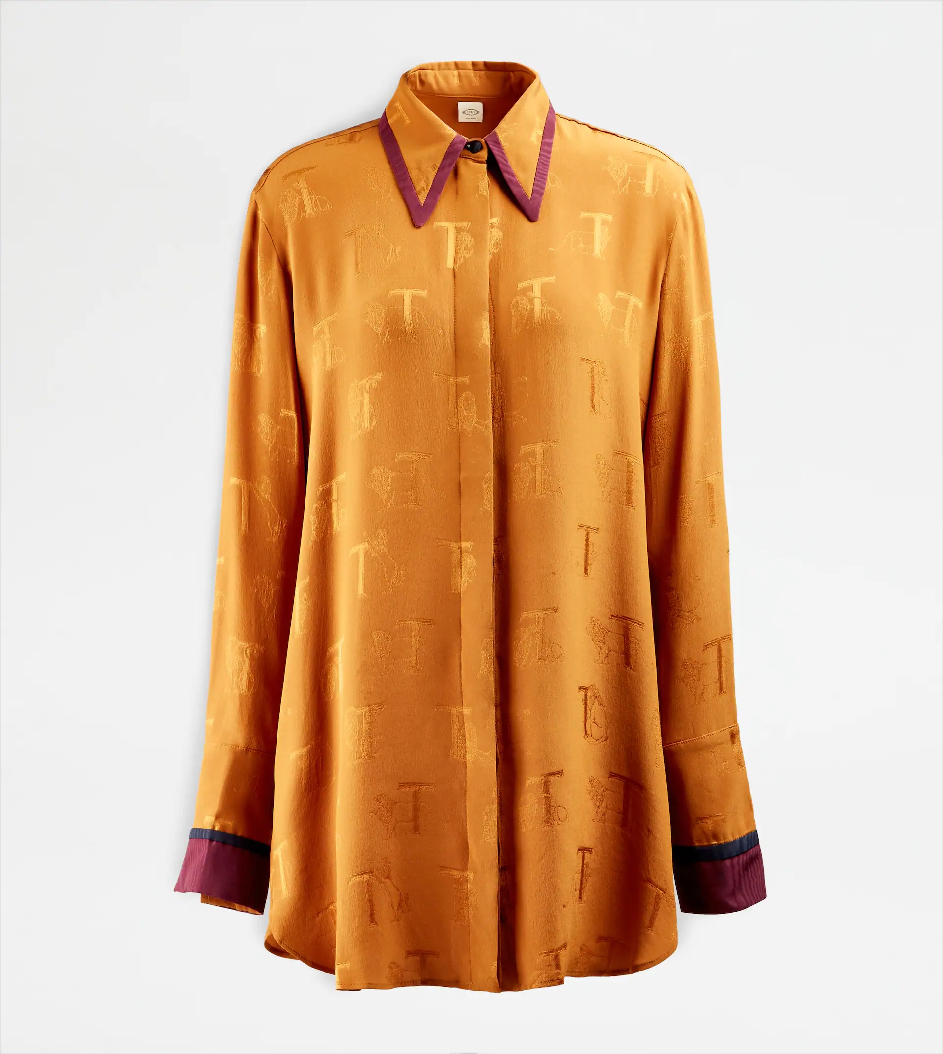 SHIRT IN SILK - YELLOW - 1