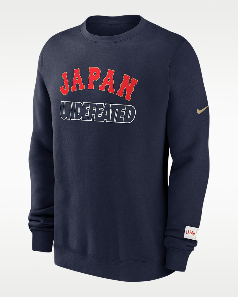 Japan National Baseball Team 2026 World Baseball Classic Complex Undefeated Men's Nike Pullover Crew 1