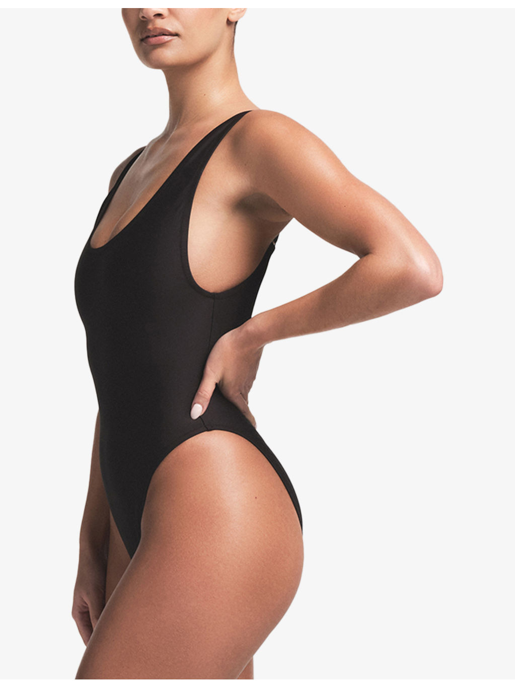 Signature Swim Scoop-Neck Swimsuit - 3