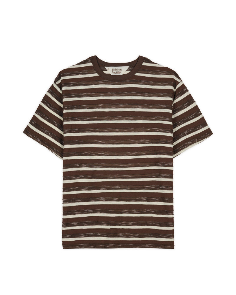 Casey Striped T-shirt - Coffee 1
