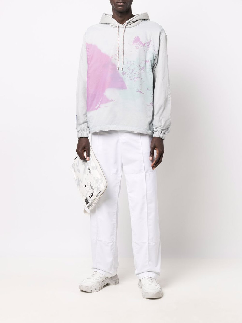 McQ Alexander McQueen abstract-print cotton hoodie outlook