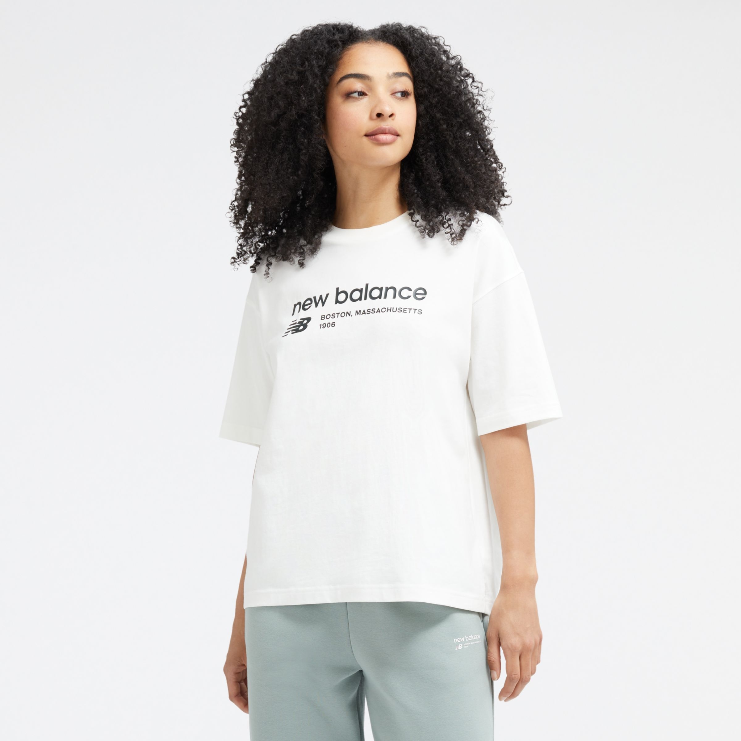 New Balance Linear Heritage Jersey Oversized T-Shirt | REVERSIBLE