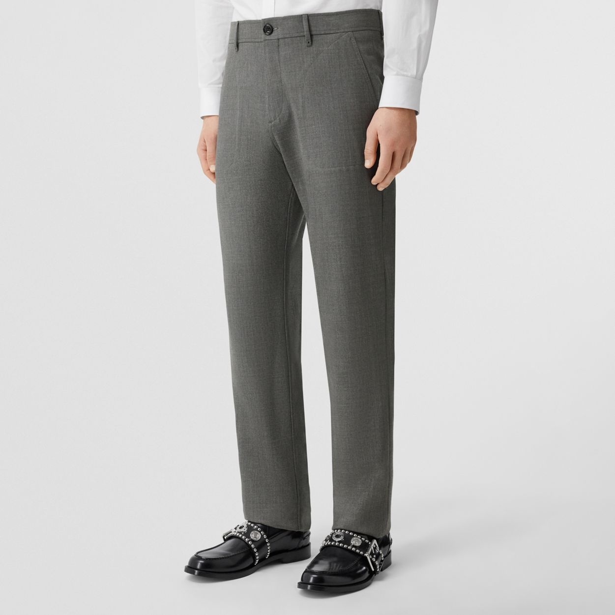 Monogram Motif Wool Tailored Trousers - 5