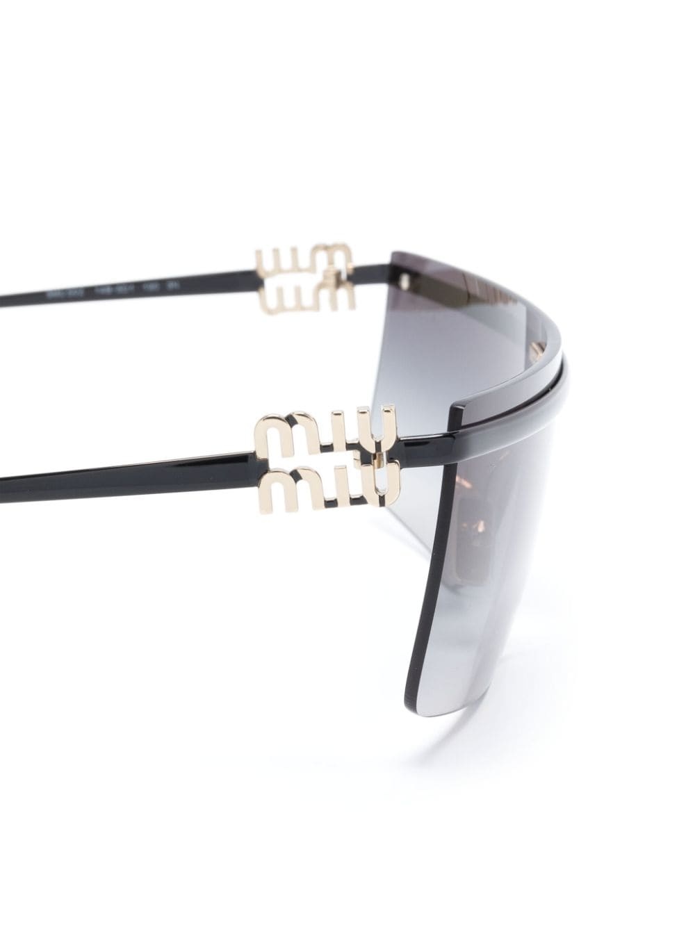 rimless shield-frame sunglasses - 3