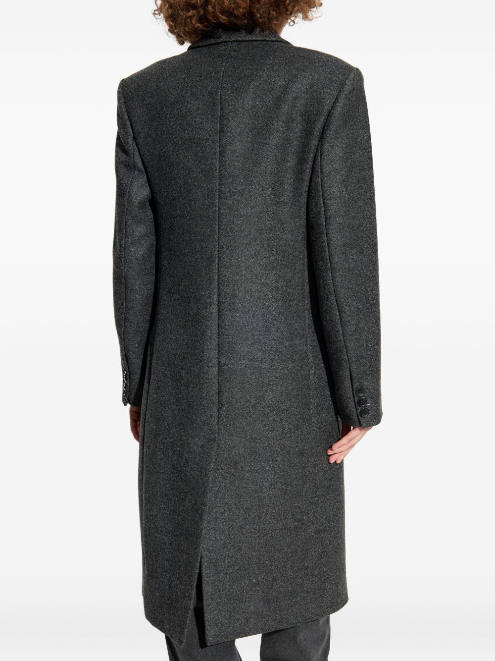 double-breasted wool coat - 4
