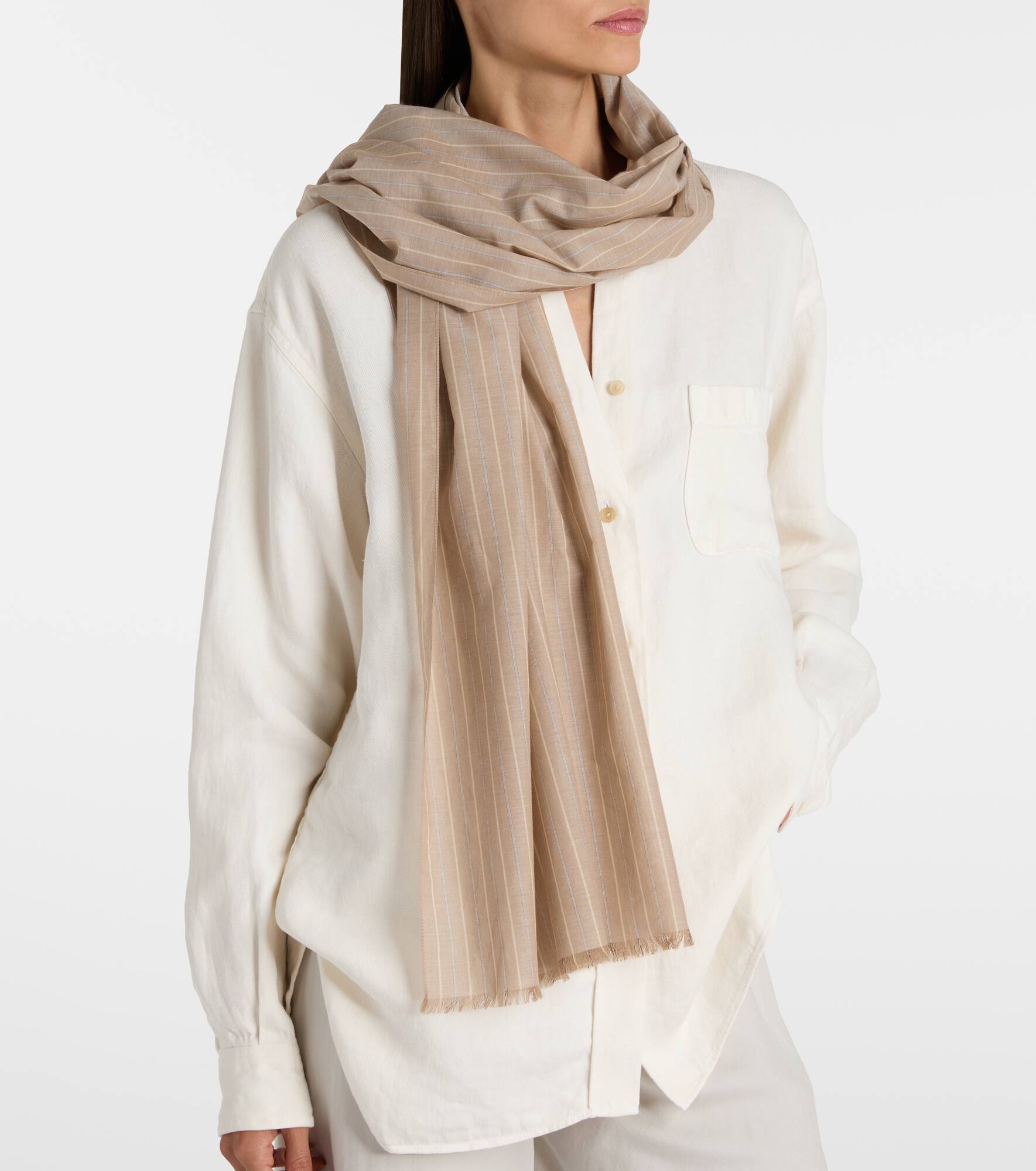 Guel striped cotton scarf - 2