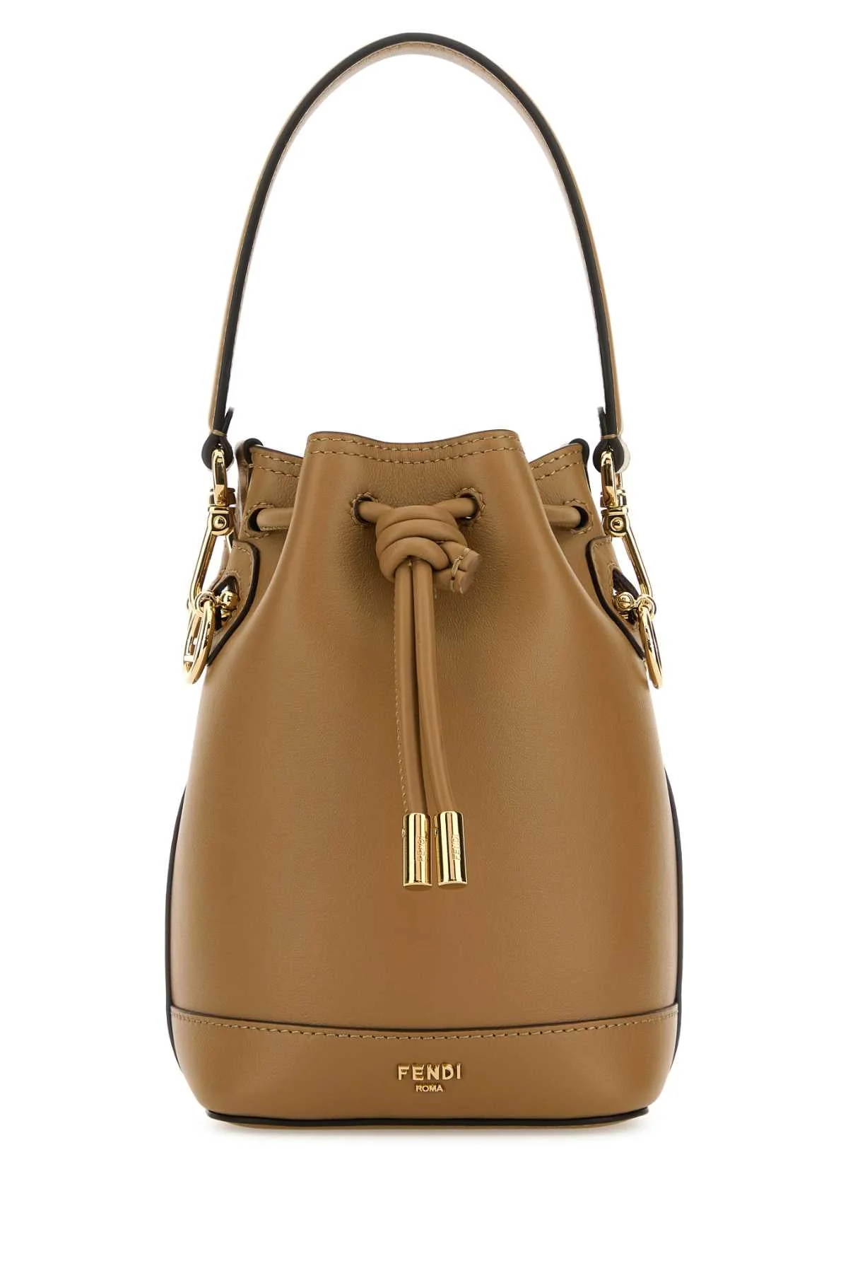 Fendi Women Camel Leather Mon Tresor Bucket Bag - 1