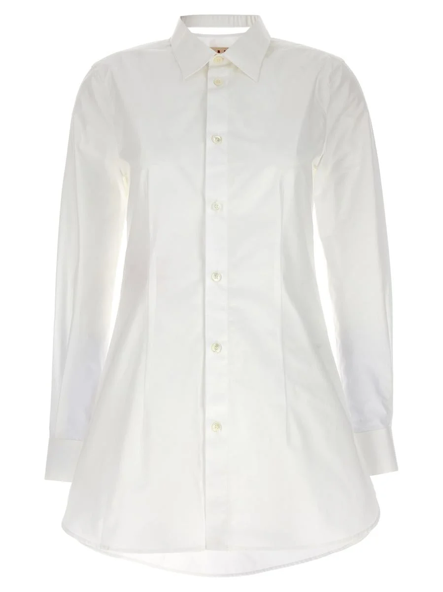 MARNI CUT-OUT COLLAR SHIRT - 1