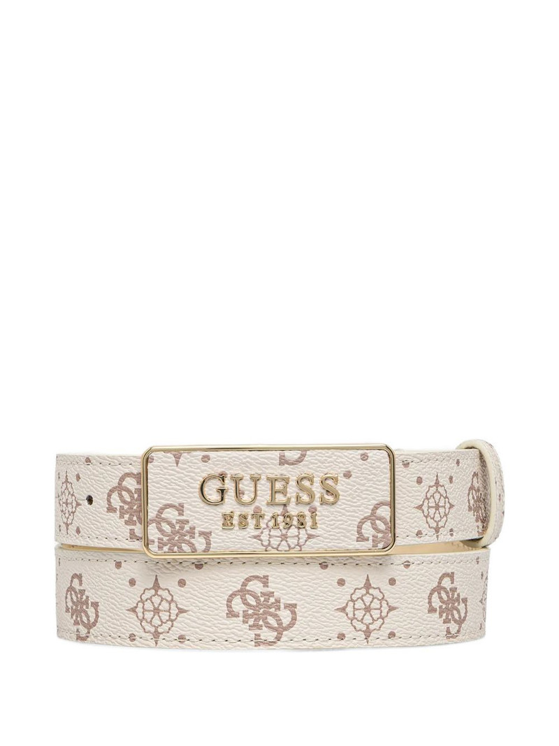 monogram-print logo-plaque belt 1