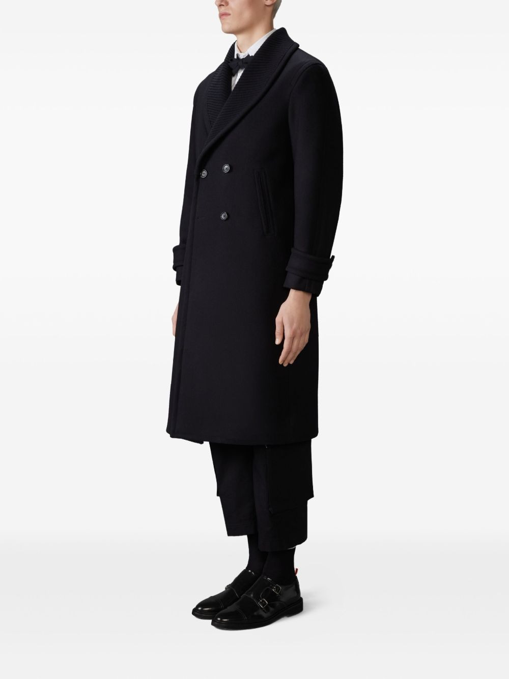 shawl-collar coat - 3