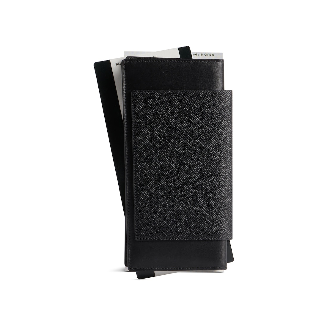 Men's Passport Long Wallet 2 Tickets in Black - 3