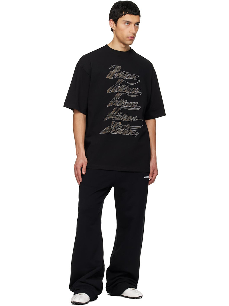 We11done Black 'WE11DONE' Multi Logo T-shirt outlook