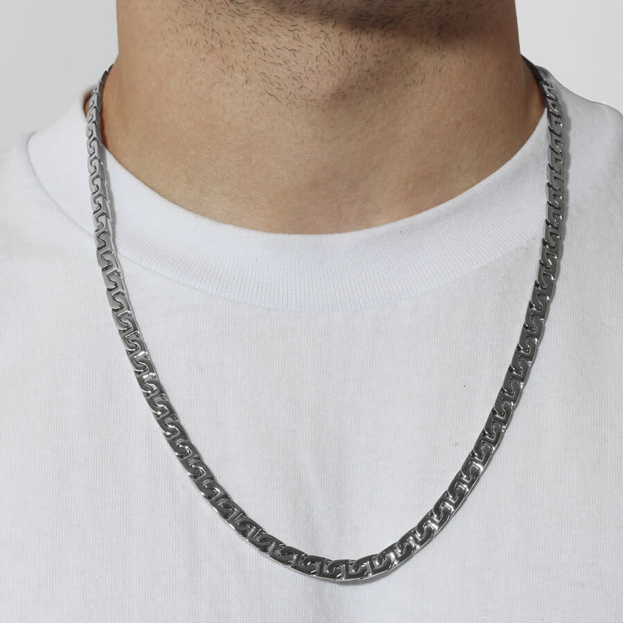 Robert Alton - Robert Alton Mariner Link Stainless Steel Necklace and Bracelet Set for Men - 2