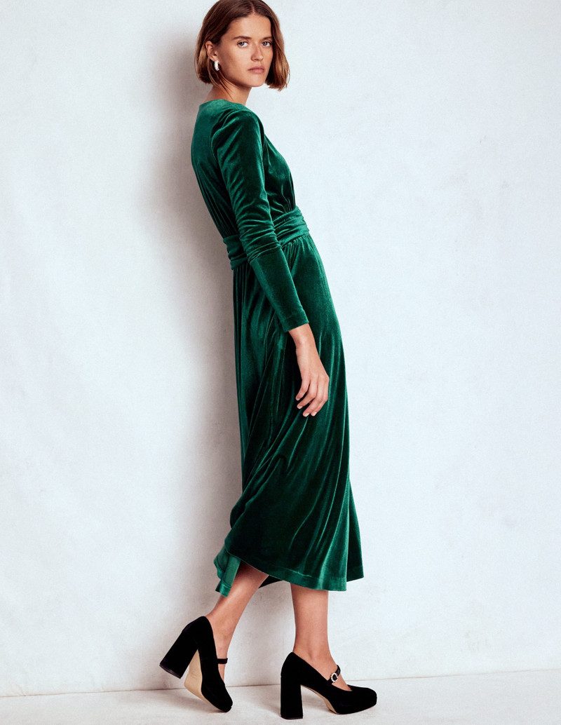 Tilda Velvet Midi Dress-Botanical Garden 6