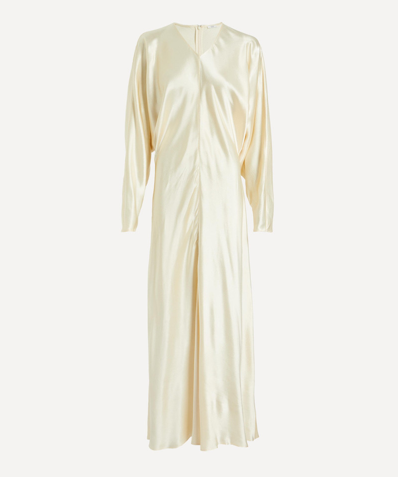 Naomie Cream Satin Dress 1