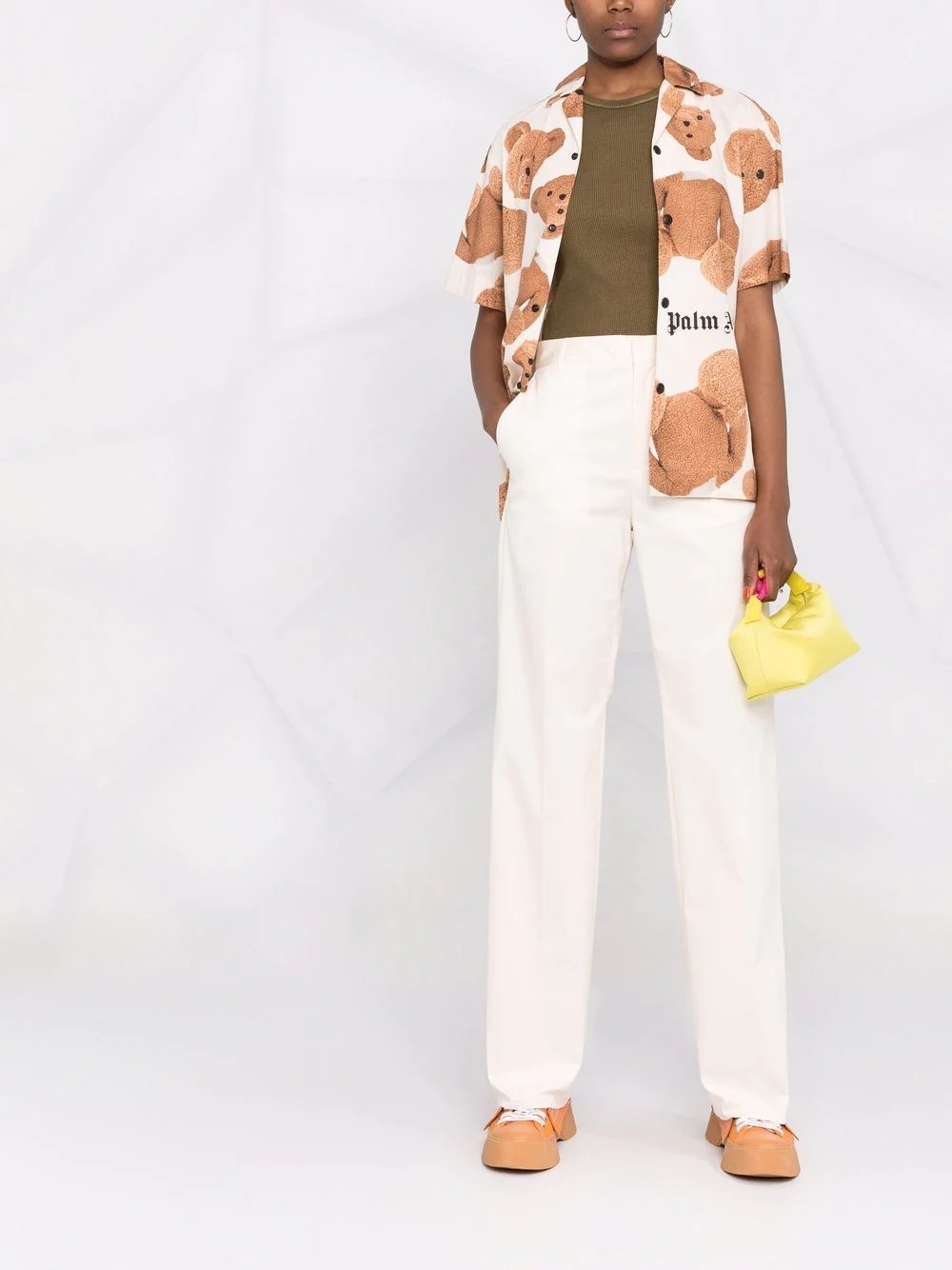 straight-leg mid-rise trousers - 2