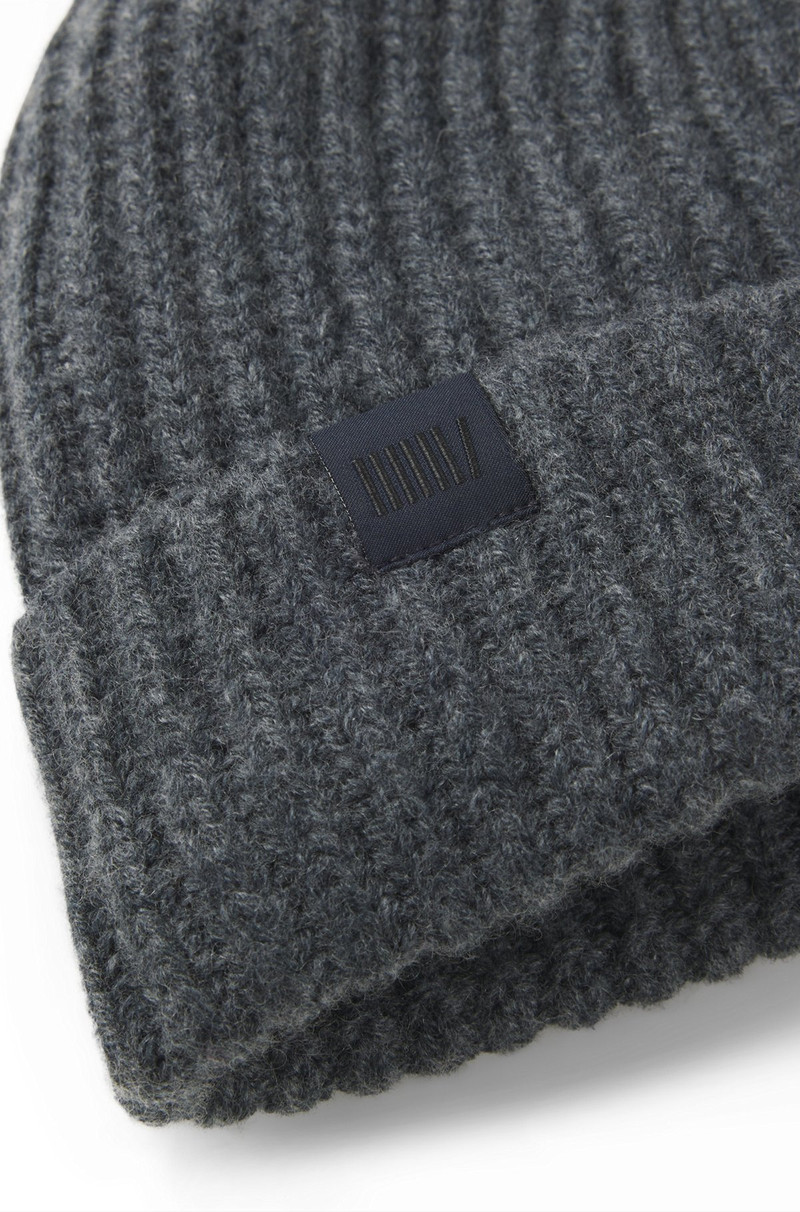 BECKHAM X BOSS BEANIE HAT IN VIRGIN WOOL AND CASHMERE 5